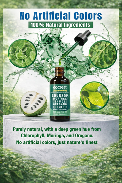 Soursop Liquid Drops 10-in-1 with Nori, Moringa, Turmeric, Black Seed
