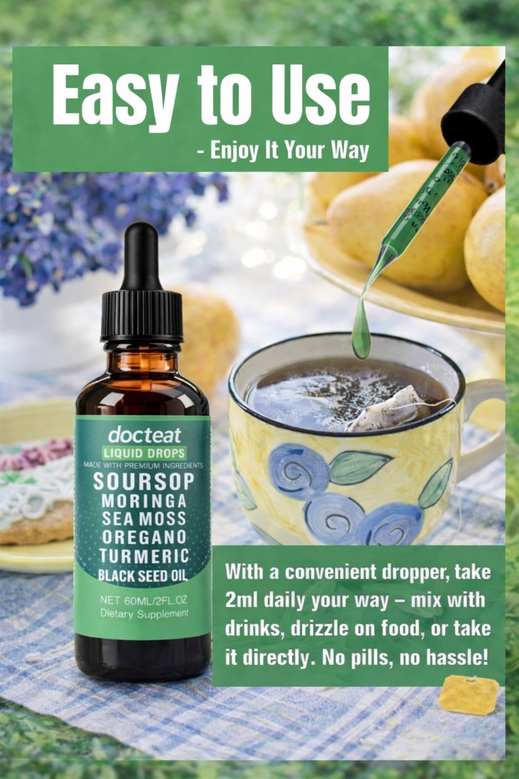 Soursop Liquid Drops 10-in-1 with Nori, Moringa, Turmeric, Black Seed