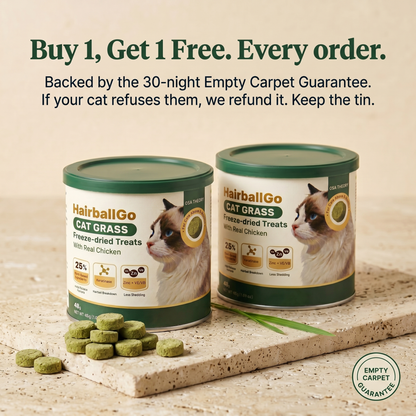Freeze-Dried Cat Grass Treats for Hairball Relief